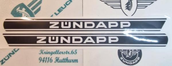 Zündapp ZD 25 / 50 TS Tank Aufkleber Sicke nach Original Vorlage 446-20.117 & 118